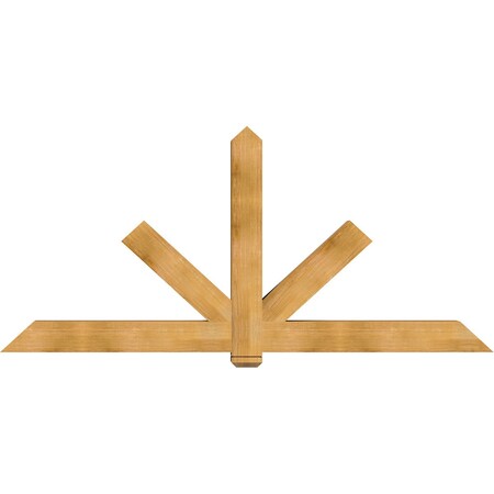 Ekena Millwork Kennewick Rough Sawn Timber Gable Bracket, Western Red Cedar, 96"W x 44"H x 6"D x 6"F, 11/12 Pitch GBW096X44X0606KEN00RWR